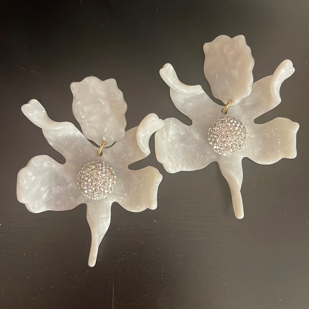 Lele Sadoughi Crystal Lily Earrings